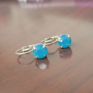 Sabika Retired Swarovski blue drop earrings